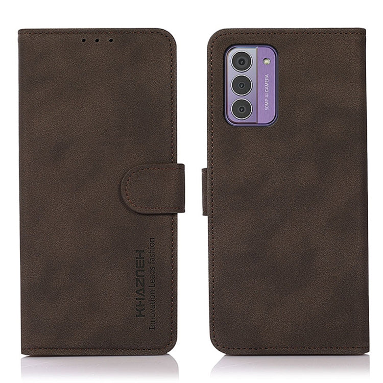 KHAZNEH Custodia per telefono in pelle con trama opaca, For Nokia G42, For Nokia XR21, For Nokia C12 4G