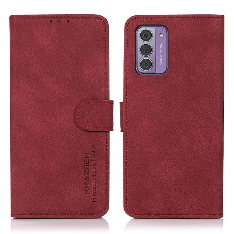 KHAZNEH Custodia per telefono in pelle con trama opaca, For Nokia G42, For Nokia XR21, For Nokia C12 4G