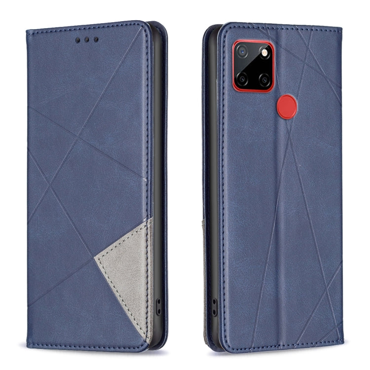 Custodia per telefono in pelle magnetica con trama a rombo, For Nokia C12, For Nokia C22, For Nokia C32, For Realme C33