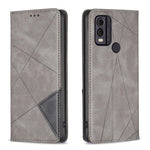 Custodia per telefono in pelle magnetica con trama a rombo, For Nokia C12, For Nokia C22, For Nokia C32, For Realme C33
