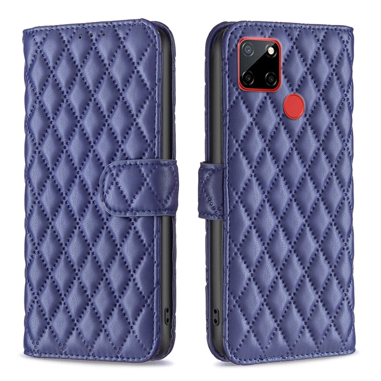 Custodia per cellulare in pelle con flip a portafoglio Diamond Lattice, For Nokia C12, For Nokia C22, For Nokia C32, For Realme C33
