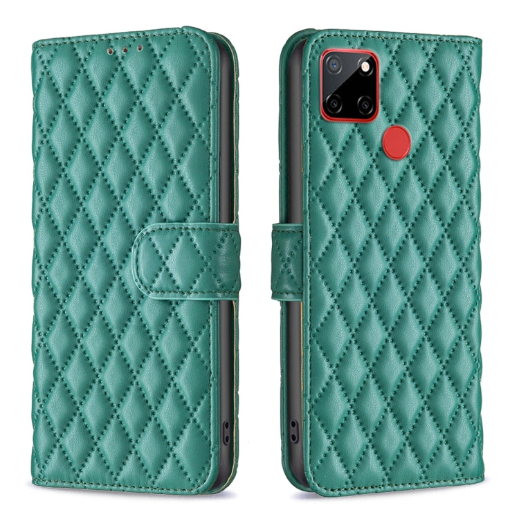 Custodia per cellulare in pelle con flip a portafoglio Diamond Lattice, For Nokia C12, For Nokia C22, For Nokia C32, For Realme C33