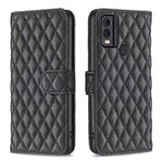 Custodia per cellulare in pelle con flip a portafoglio Diamond Lattice, For Nokia C12, For Nokia C22, For Nokia C32, For Realme C33