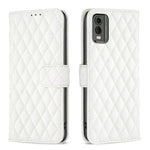 Custodia per cellulare in pelle con flip a portafoglio Diamond Lattice, For Nokia C12, For Nokia C22, For Nokia C32, For Realme C33