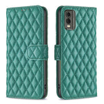 Custodia per cellulare in pelle con flip a portafoglio Diamond Lattice, For Nokia C12, For Nokia C22, For Nokia C32, For Realme C33