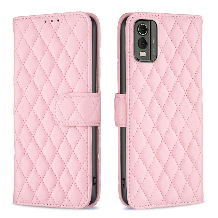 Custodia per cellulare in pelle con flip a portafoglio Diamond Lattice, For Nokia C12, For Nokia C22, For Nokia C32, For Realme C33