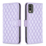 Custodia per cellulare in pelle con flip a portafoglio Diamond Lattice, For Nokia C12, For Nokia C22, For Nokia C32, For Realme C33
