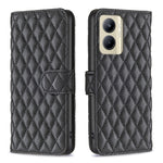 Custodia per cellulare in pelle con flip a portafoglio Diamond Lattice, For Nokia C12, For Nokia C22, For Nokia C32, For Realme C33