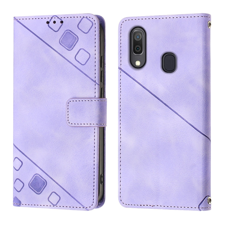 Custodia portafoglio in pelle goffrata per Samsung Galaxy A51