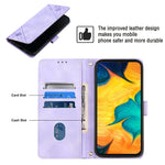 Custodia portafoglio in pelle goffrata per Samsung Galaxy A51