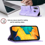 Custodia portafoglio in pelle goffrata per Samsung Galaxy A51