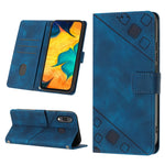 Custodia portafoglio in pelle goffrata per Samsung Galaxy A51