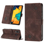 Custodia portafoglio in pelle goffrata per Samsung Galaxy A51