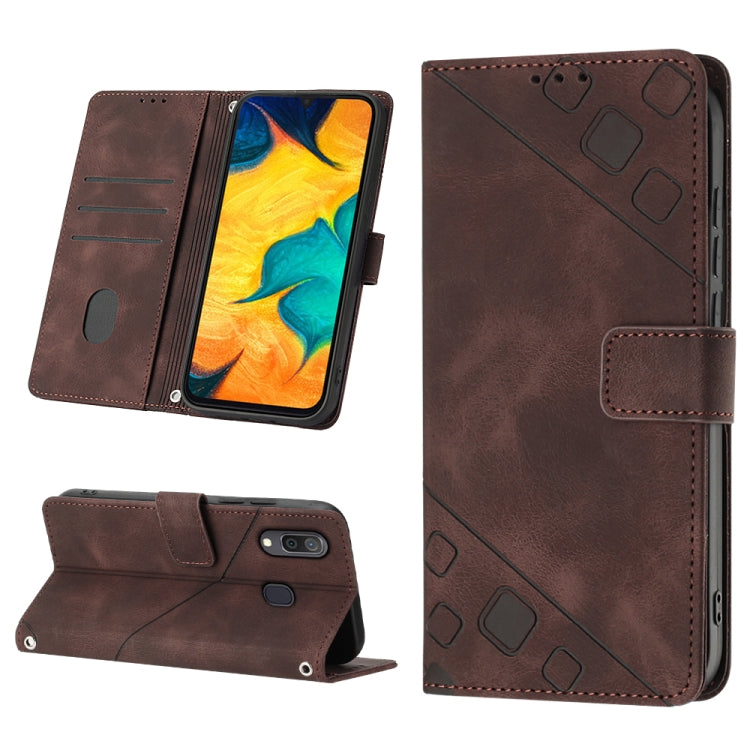 Custodia portafoglio in pelle goffrata per Samsung Galaxy A51