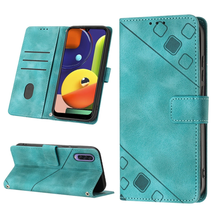 Custodia portafoglio in pelle goffrata per Samsung Galaxy A51