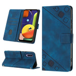 Custodia portafoglio in pelle goffrata per Samsung Galaxy A51