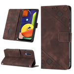 Custodia portafoglio in pelle goffrata per Samsung Galaxy A51
