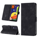 Custodia portafoglio in pelle goffrata per Samsung Galaxy A51