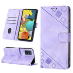 Custodia portafoglio in pelle goffrata per Samsung Galaxy A51