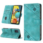 Custodia portafoglio in pelle goffrata per Samsung Galaxy A51