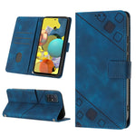 Custodia portafoglio in pelle goffrata per Samsung Galaxy A51
