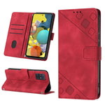 Custodia portafoglio in pelle goffrata per Samsung Galaxy A51