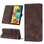 Custodia portafoglio in pelle goffrata per Samsung Galaxy A51