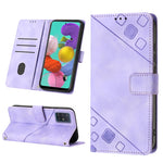 Custodia portafoglio in pelle goffrata per Samsung Galaxy A51