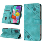 Custodia portafoglio in pelle goffrata per Samsung Galaxy A51