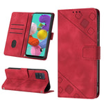 Custodia portafoglio in pelle goffrata per Samsung Galaxy A51