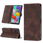 Custodia portafoglio in pelle goffrata per Samsung Galaxy A51