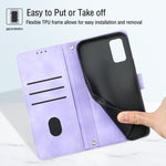 Custodia portafoglio in pelle goffrata per Samsung Galaxy S20