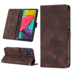 Custodia portafoglio in pelle goffrata per Samsung Galaxy S20