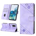 Custodia portafoglio in pelle goffrata per Samsung Galaxy S20