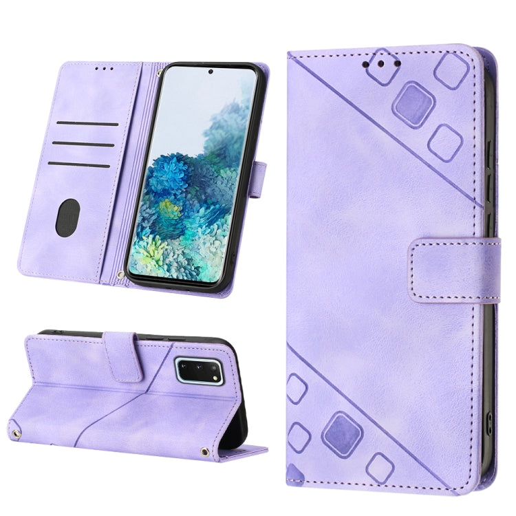 Custodia portafoglio in pelle goffrata per Samsung Galaxy S20