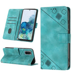 Custodia portafoglio in pelle goffrata per Samsung Galaxy S20