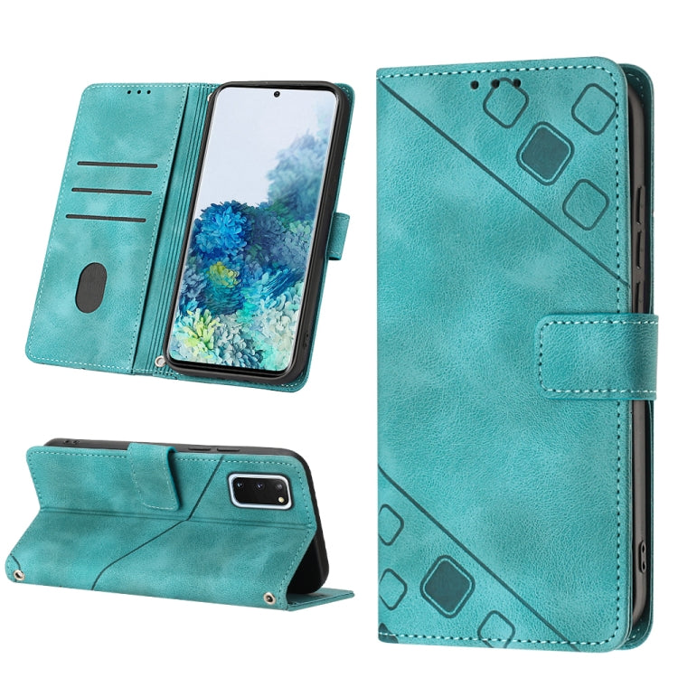 Custodia portafoglio in pelle goffrata per Samsung Galaxy S20