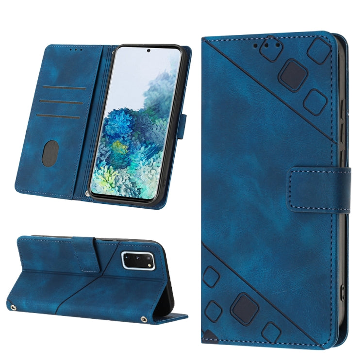 Custodia portafoglio in pelle goffrata per Samsung Galaxy S20