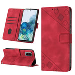 Custodia portafoglio in pelle goffrata per Samsung Galaxy S20