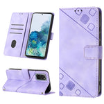 Custodia portafoglio in pelle goffrata per Samsung Galaxy S20