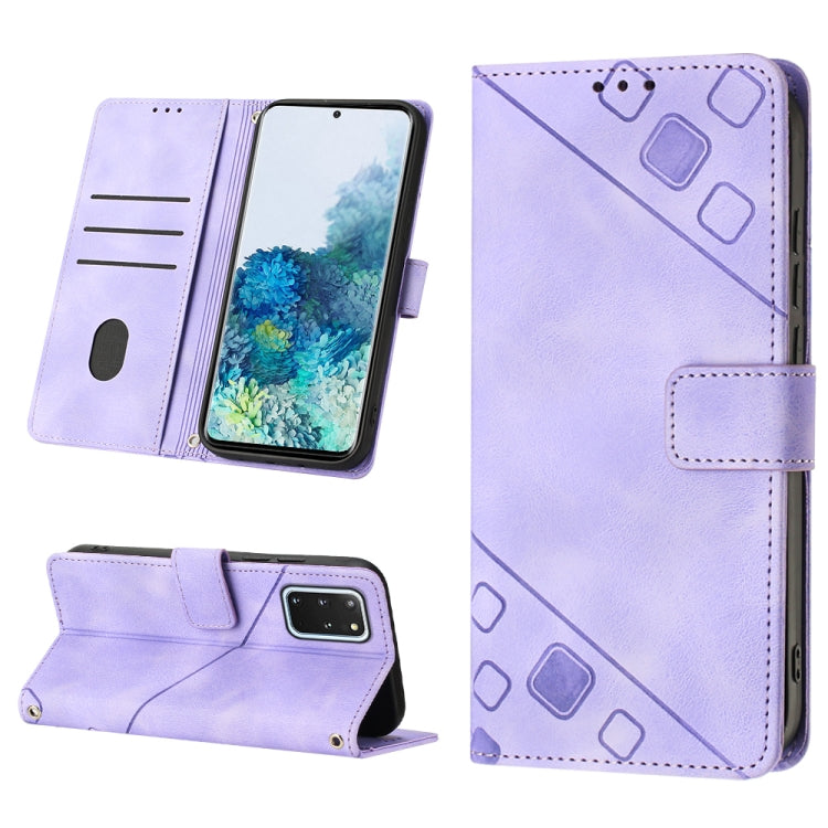 Custodia portafoglio in pelle goffrata per Samsung Galaxy S20