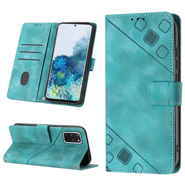 Custodia portafoglio in pelle goffrata per Samsung Galaxy S20