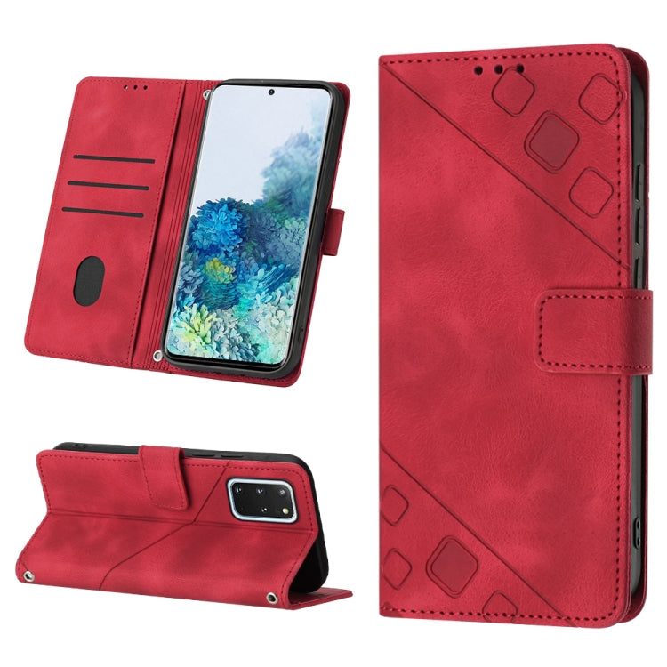 Custodia portafoglio in pelle goffrata per Samsung Galaxy S20