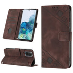 Custodia portafoglio in pelle goffrata per Samsung Galaxy S20