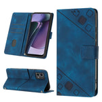 Custodia per telefono in pelle goffrata effetto pelle, For Honor Magic5 Pro, For Motorola Moto G Stylus 5G 2023, For OnePlus Ace 2 5G / 11R 5G, For OPPO Find X6