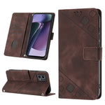Custodia per telefono in pelle goffrata effetto pelle, For Honor Magic5 Pro, For Motorola Moto G Stylus 5G 2023, For OnePlus Ace 2 5G / 11R 5G, For OPPO Find X6