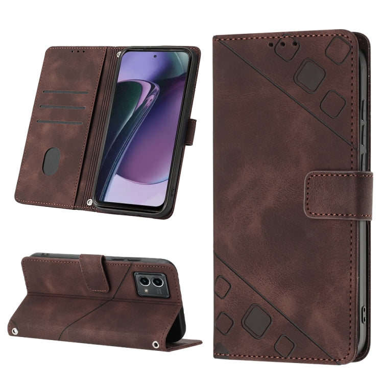 Custodia per telefono in pelle goffrata effetto pelle, For Honor Magic5 Pro, For Motorola Moto G Stylus 5G 2023, For OnePlus Ace 2 5G / 11R 5G, For OPPO Find X6