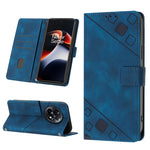 Custodia per telefono in pelle goffrata effetto pelle, For Honor Magic5 Pro, For Motorola Moto G Stylus 5G 2023, For OnePlus Ace 2 5G / 11R 5G, For OPPO Find X6