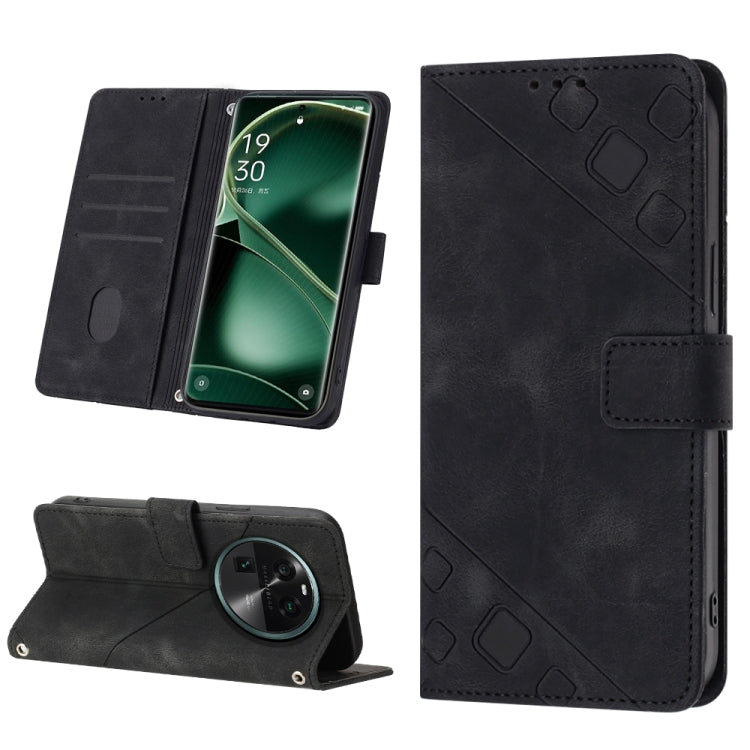 Custodia per telefono in pelle goffrata effetto pelle, For Honor Magic5 Pro, For Motorola Moto G Stylus 5G 2023, For OnePlus Ace 2 5G / 11R 5G, For OPPO Find X6