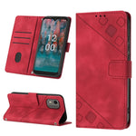 Custodia per telefono in pelle goffrata effetto pelle, For Nokia C12, For Nokia C02, For Nokia C22, For Nokia C32